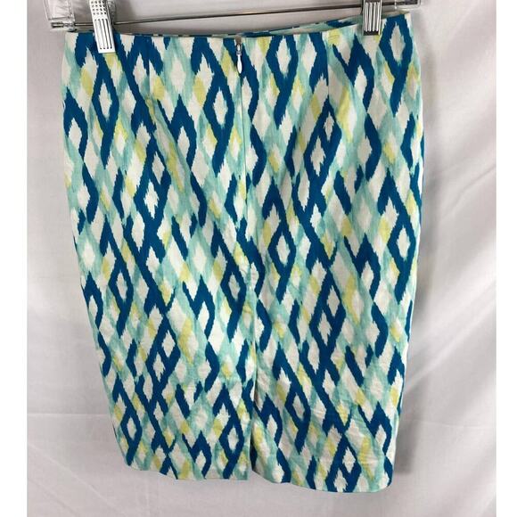 Ann Taylor Geometric Pattern Pencil Skirt size 0 - Picture 6 of 6